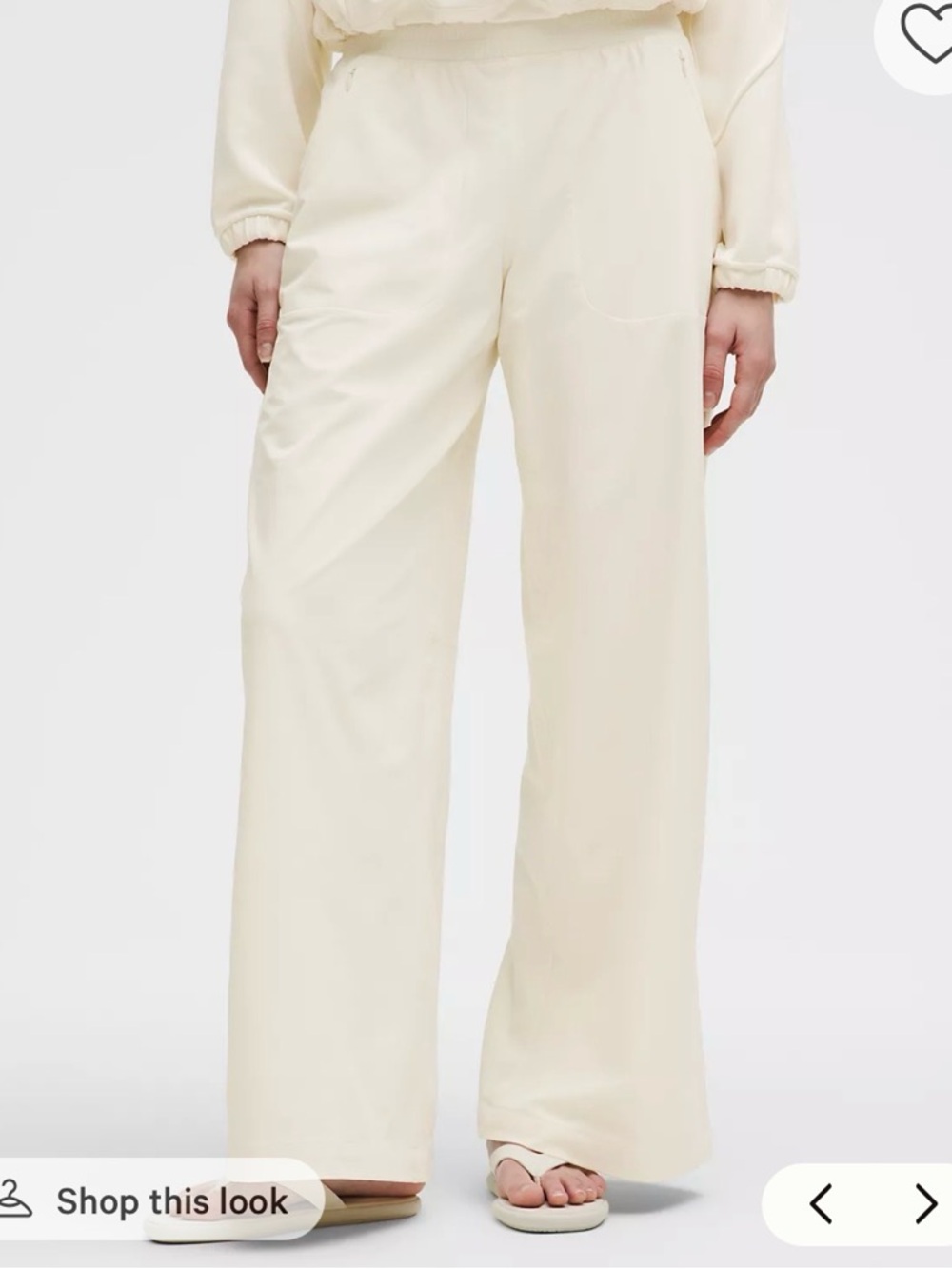 Lululemon Women's Swift Mid-Rise Wide-Leg Pant in Light Ivory